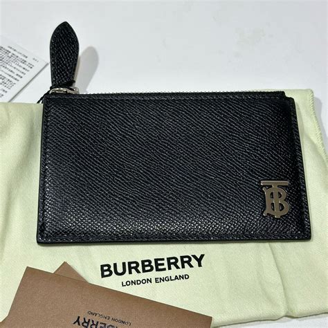 two-tone trench leather card case burberry|Grainy Leather TB Continental Wallet in Warm russet .